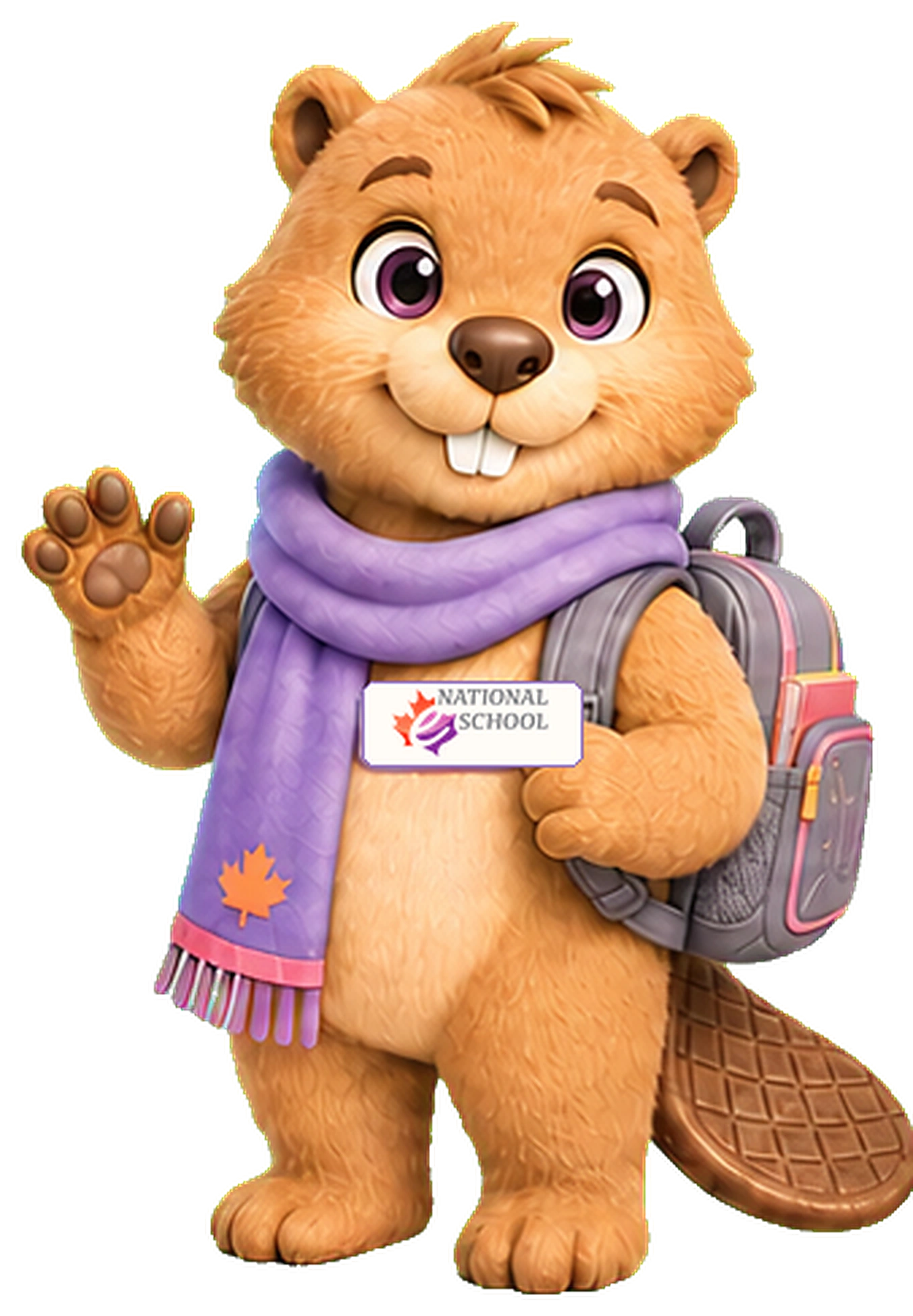 Nori the beaver welcoming students